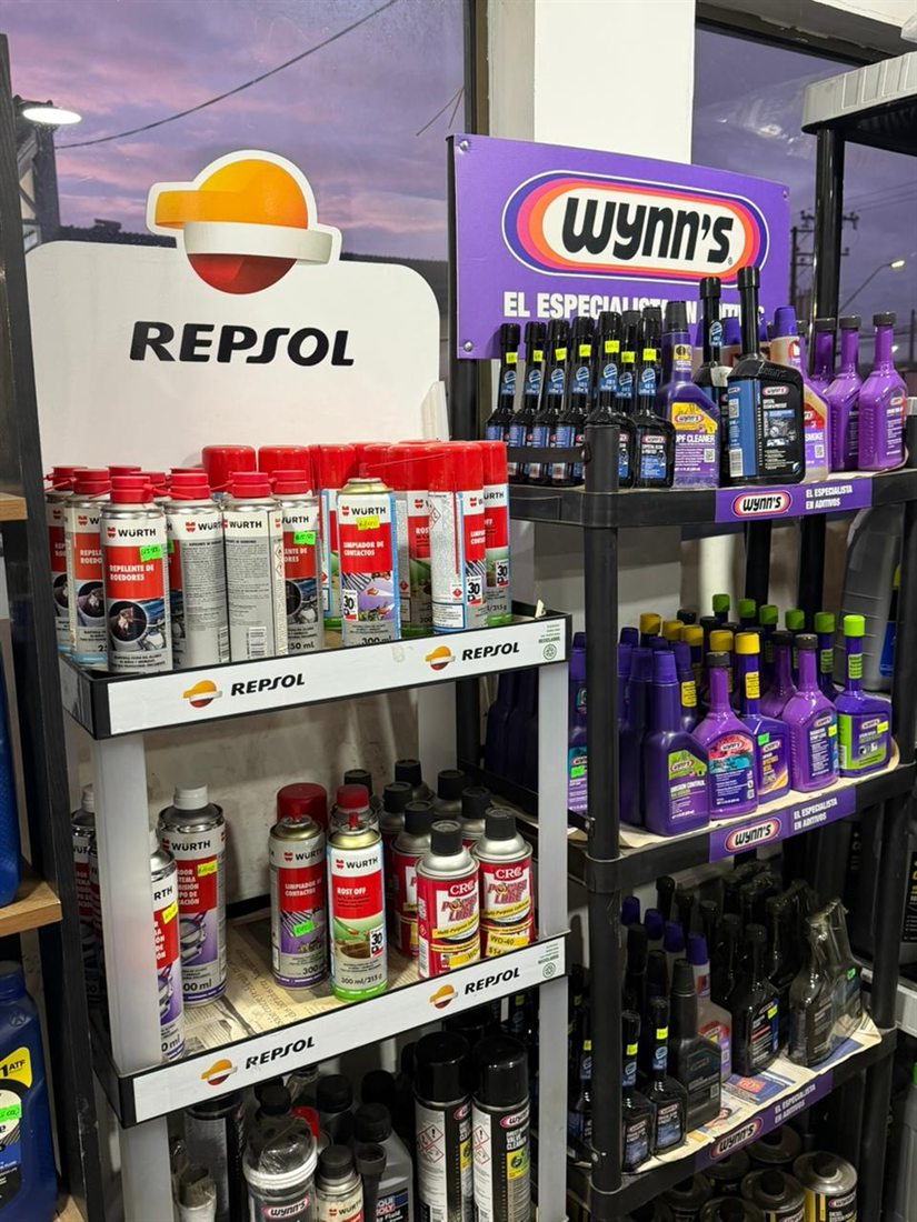 Aditivos y productos de mantención Repsol, Wynn's, Würth y CRC
